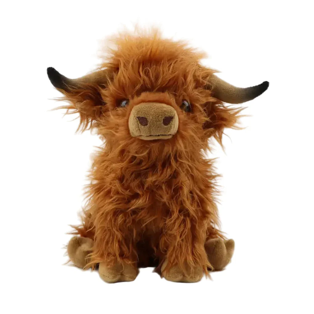 Peluche vache des Highlands à câliner – compagnon doux et attachant