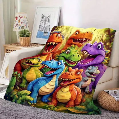Plaid dinosaure doux et confortable pour enfants