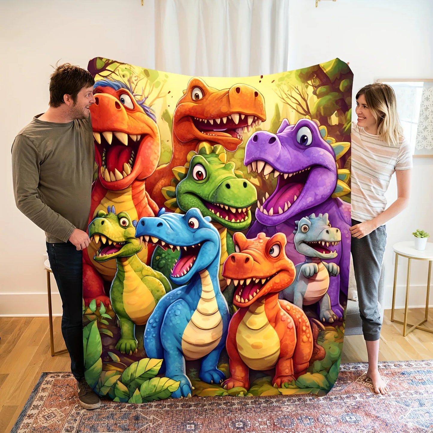 Plaid dinosaure doux et confortable pour enfants