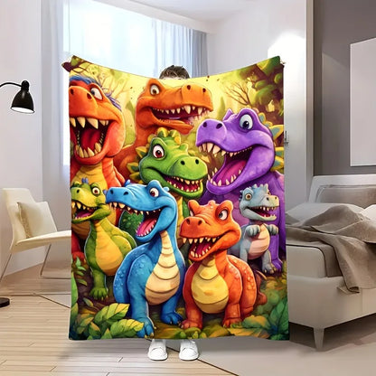Plaid dinosaure doux et confortable pour enfants
