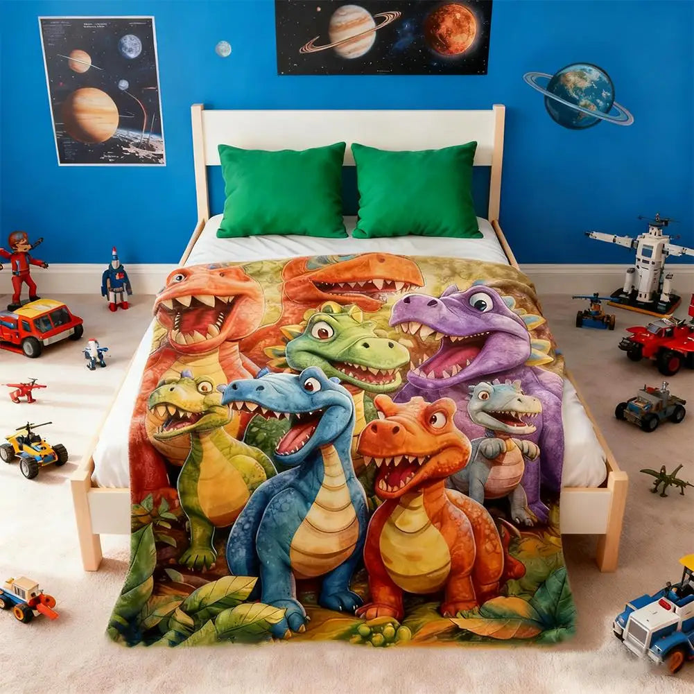 Plaid dinosaure doux et confortable pour enfants