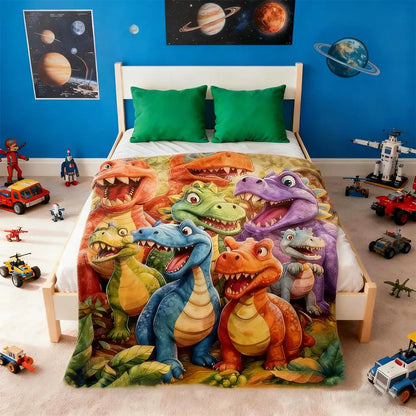 Plaid dinosaure doux et confortable pour enfants