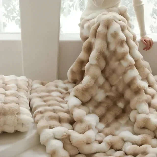 Plaid douillet en fausse fourrure - doux et chaud
