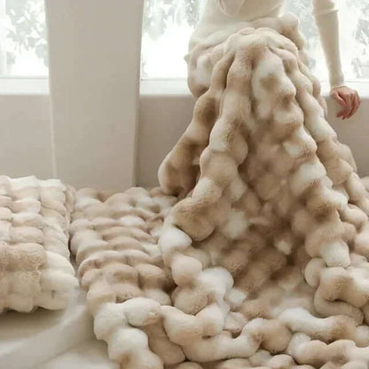 Plaid douillet en fausse fourrure - doux et chaud