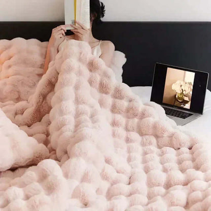 Plaid douillet en fausse fourrure - doux et chaud