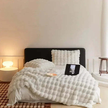 Plaid douillet en fausse fourrure - doux et chaud