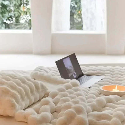 Plaid douillet en fausse fourrure - doux et chaud