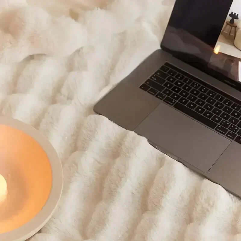 Plaid douillet en fausse fourrure - doux et chaud