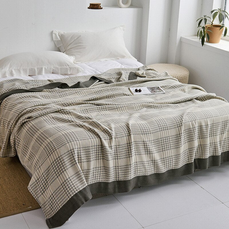 Plaid en coton pour intérieurs modernes