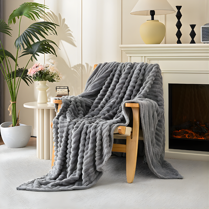 Plaid en fausse fourrure