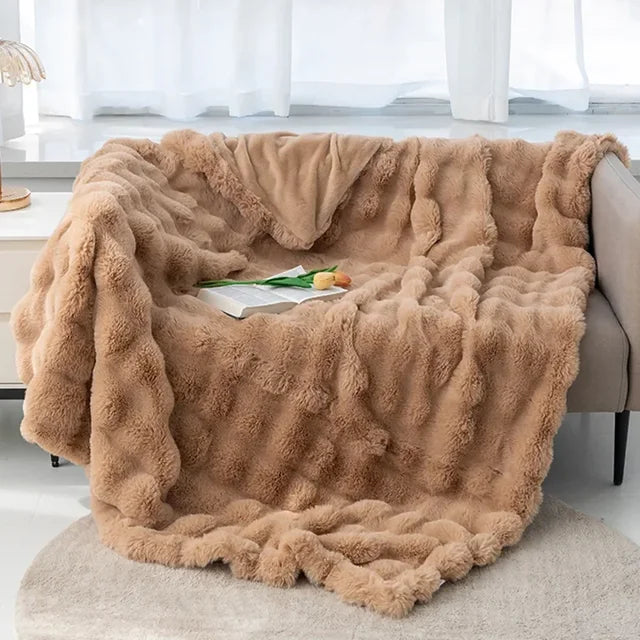 Plaid en peluche - luxe d’hiver et super doux