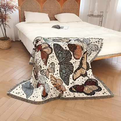 Plaid jardin de papillons