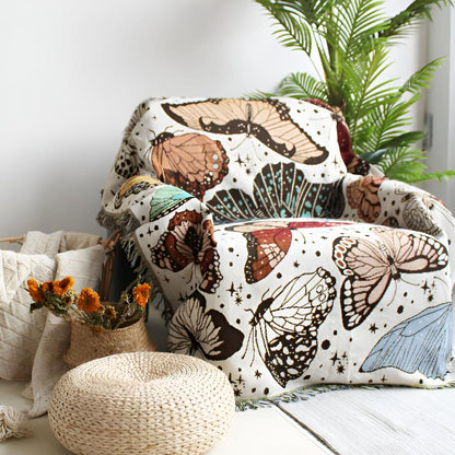 Plaid jardin de papillons