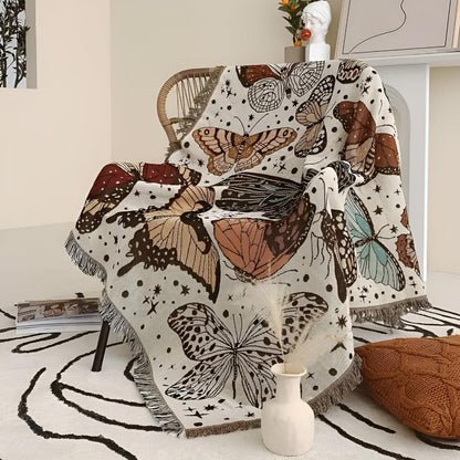 Plaid jardin de papillons