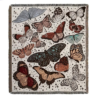 Plaid jardin de papillons