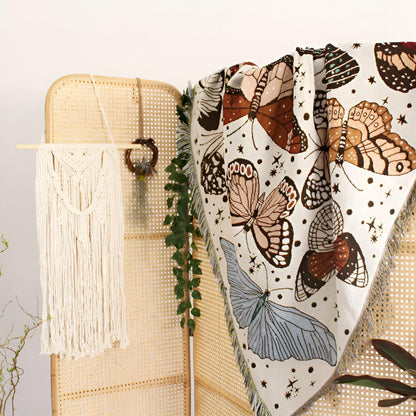 Plaid jardin de papillons