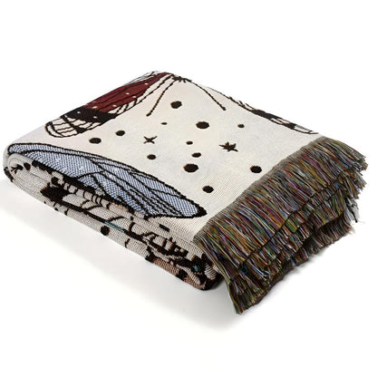 Plaid jardin de papillons
