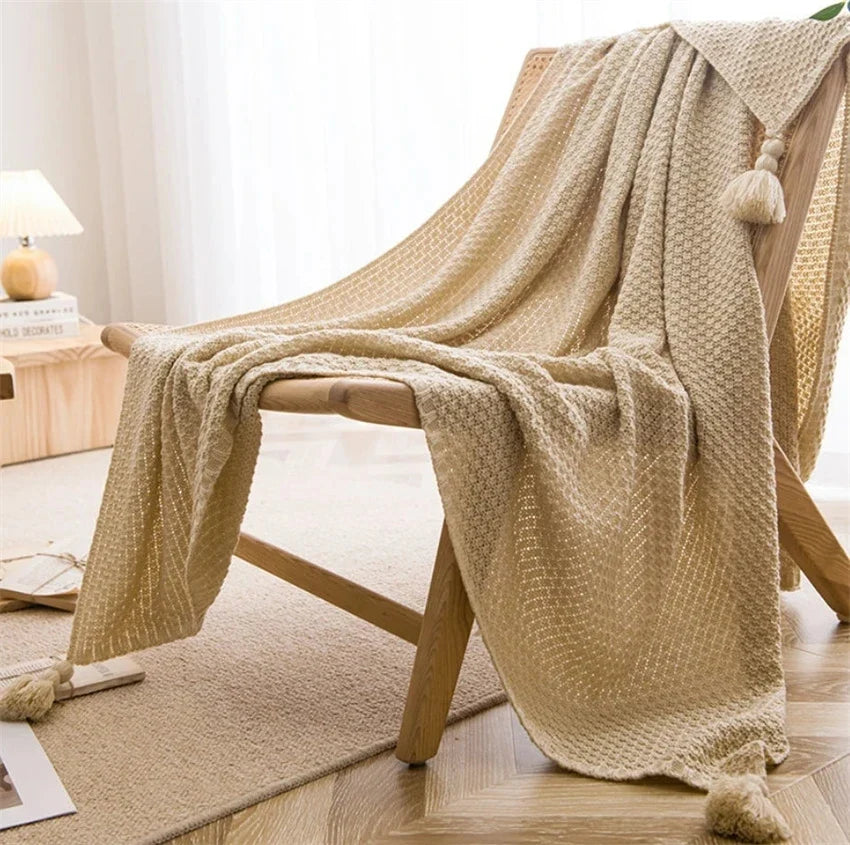 Plaid scandinave en bambou