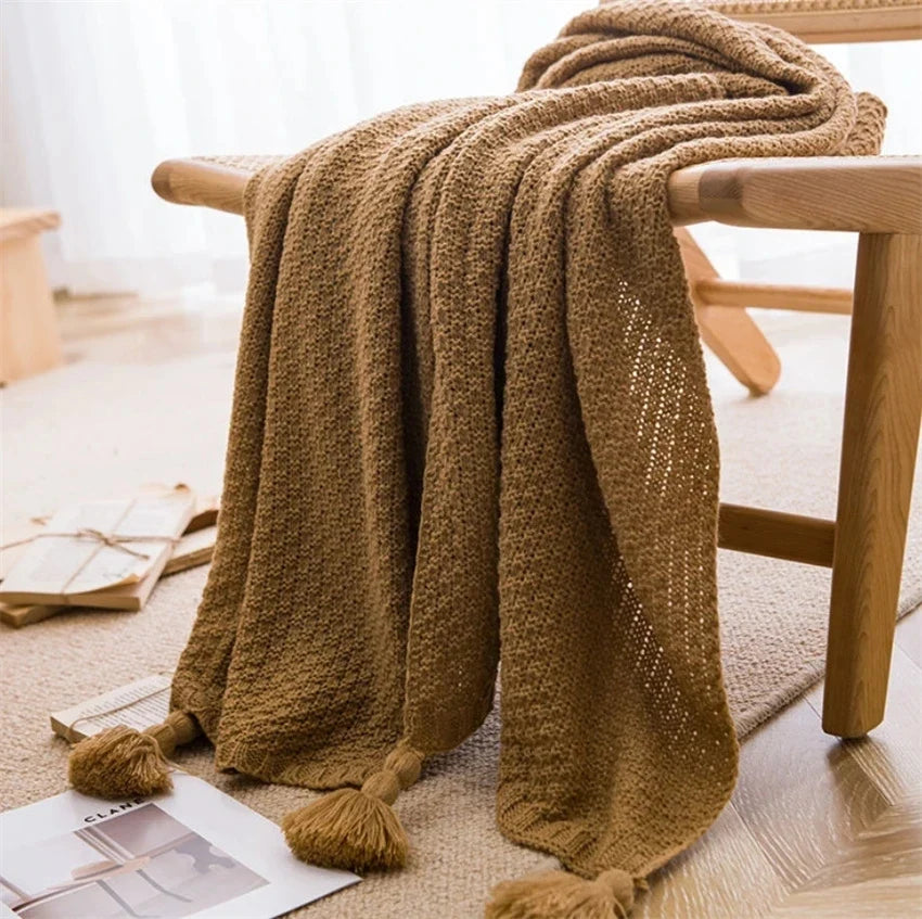 Plaid scandinave en bambou