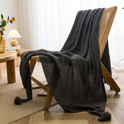Plaid scandinave en bambou