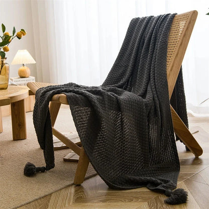 Plaid scandinave en bambou