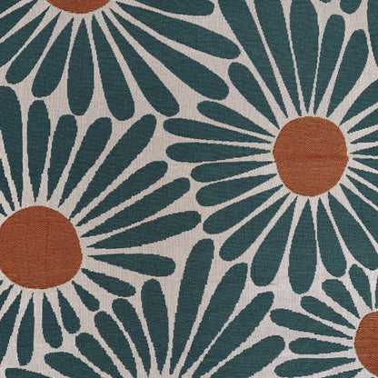 Plaid tissé à motif floral de marguerites