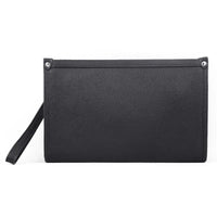 Pochette d’affaires pour homme en cuir véritable avec serrure à empreinte digitale – noir