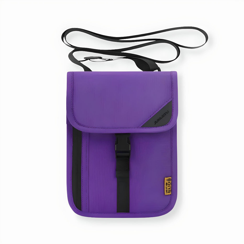 Pochette de voyage tour de cou de sécurité RFID