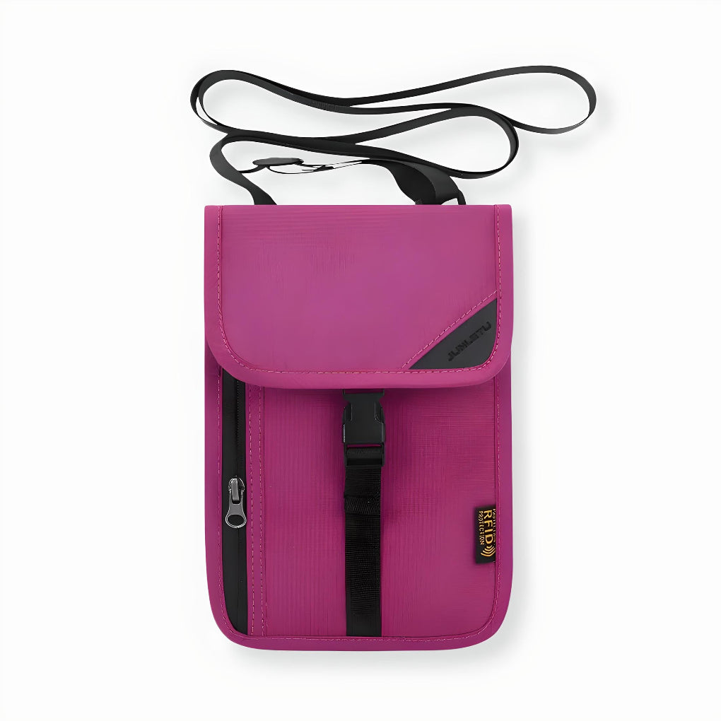 Pochette de voyage tour de cou de sécurité RFID