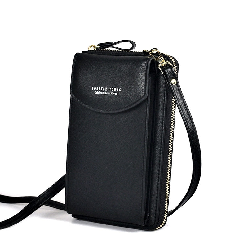 Pochette-portefeuille pour téléphone à bandoulière pour femme