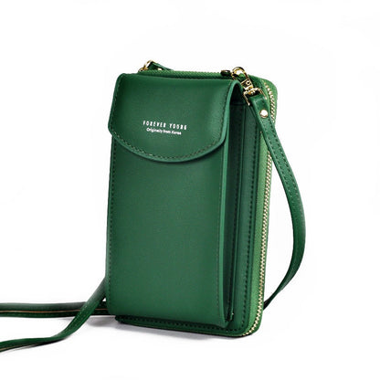 Pochette-portefeuille pour téléphone à bandoulière pour femme
