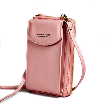 Pochette-portefeuille pour téléphone à bandoulière pour femme