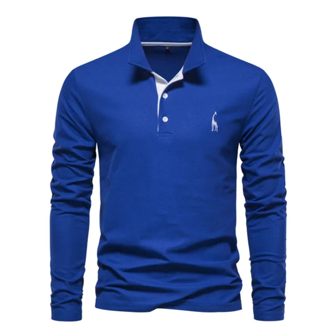 Polo à manches longues coupe slim pour homme