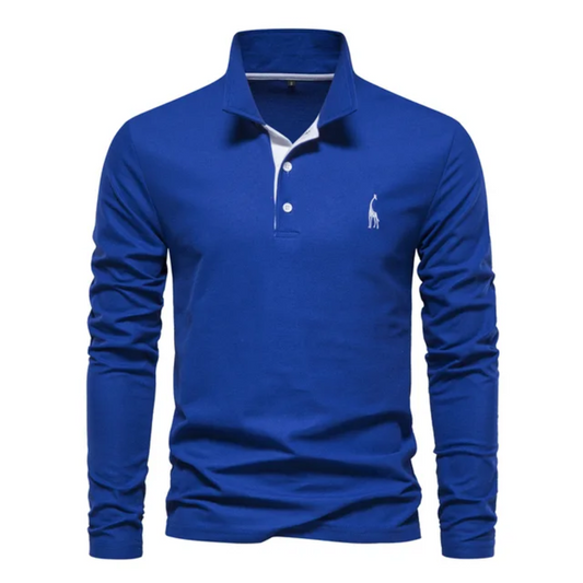 Polo à manches longues coupe slim pour homme