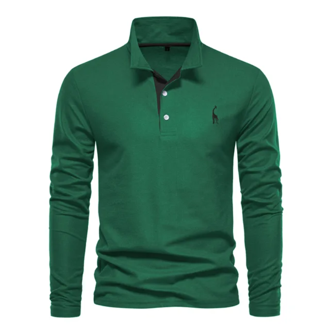 Polo à manches longues coupe slim pour homme