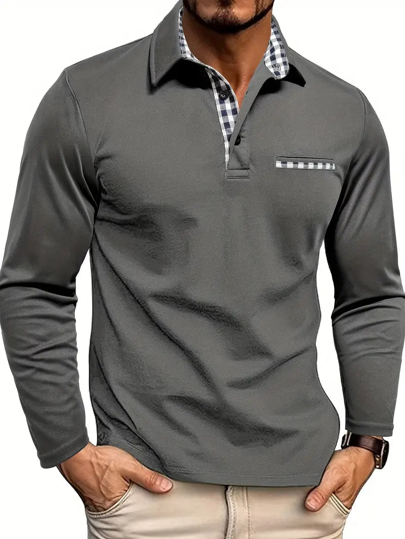 Polo à manches longues pour homme