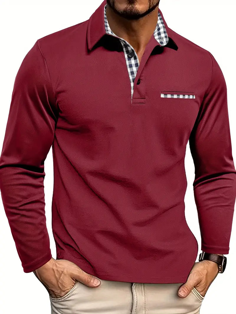 Polo à manches longues pour homme