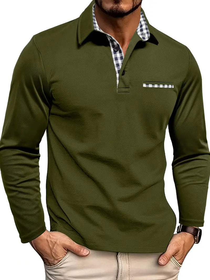 Polo à manches longues pour homme