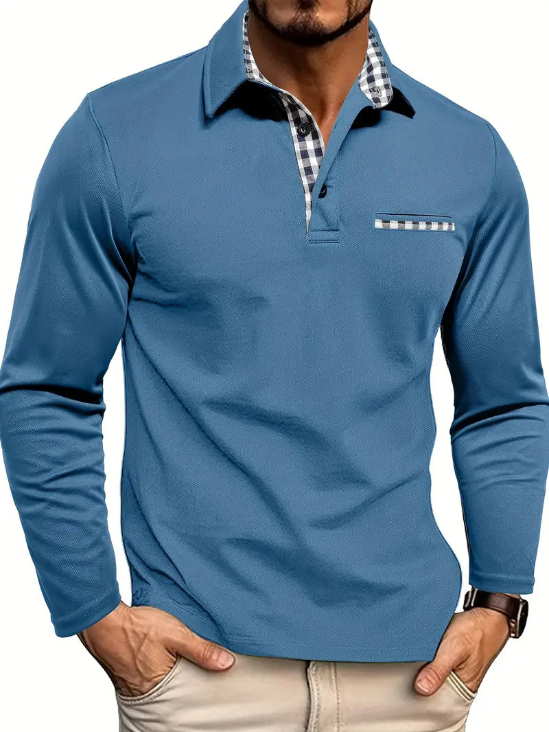 Polo à manches longues pour homme