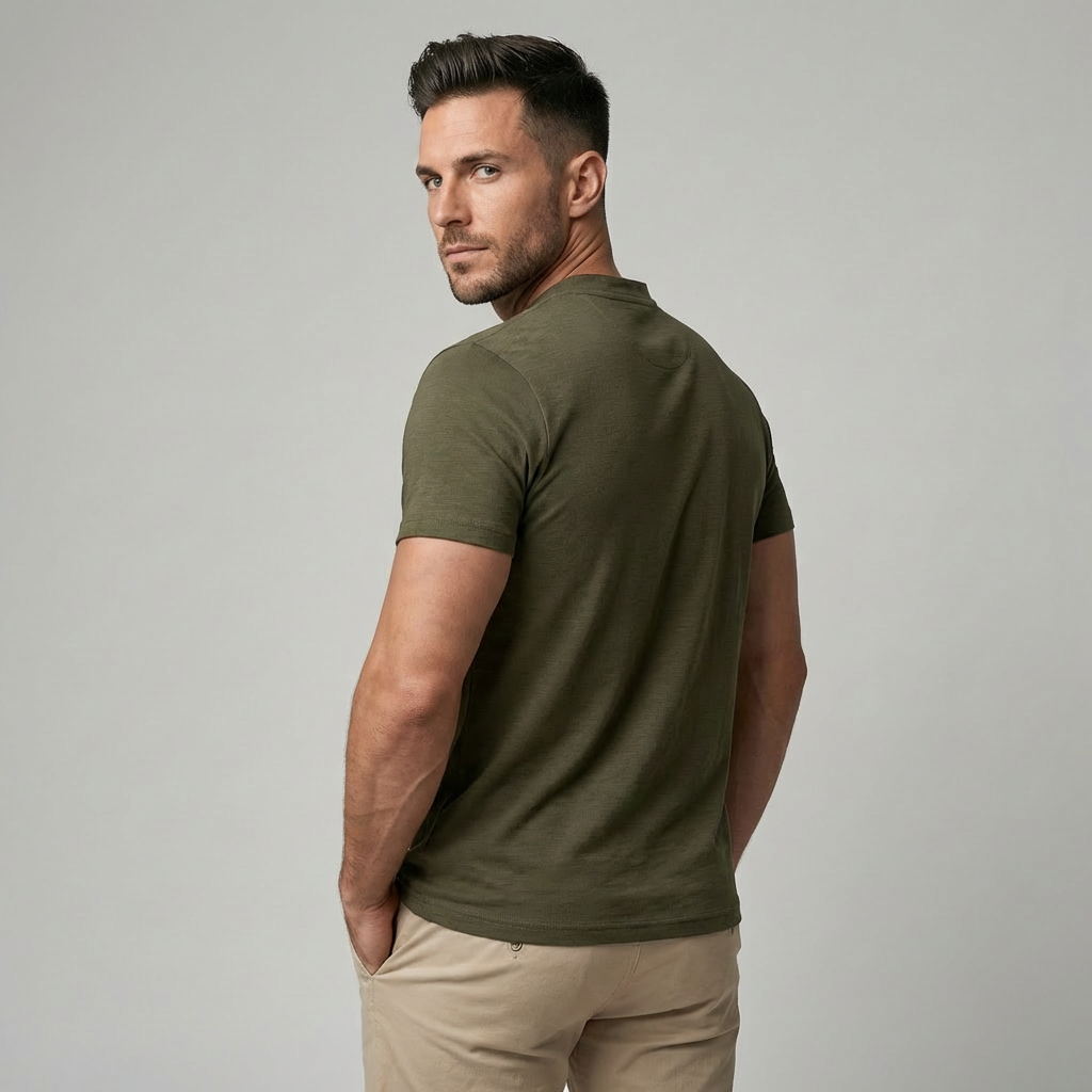 Polo henley homme