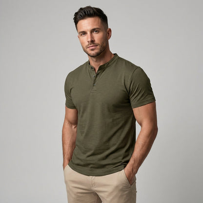 Polo henley homme