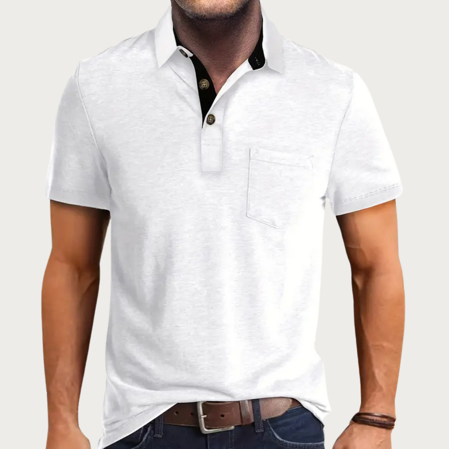 Polo homme à manches courtes avec poche