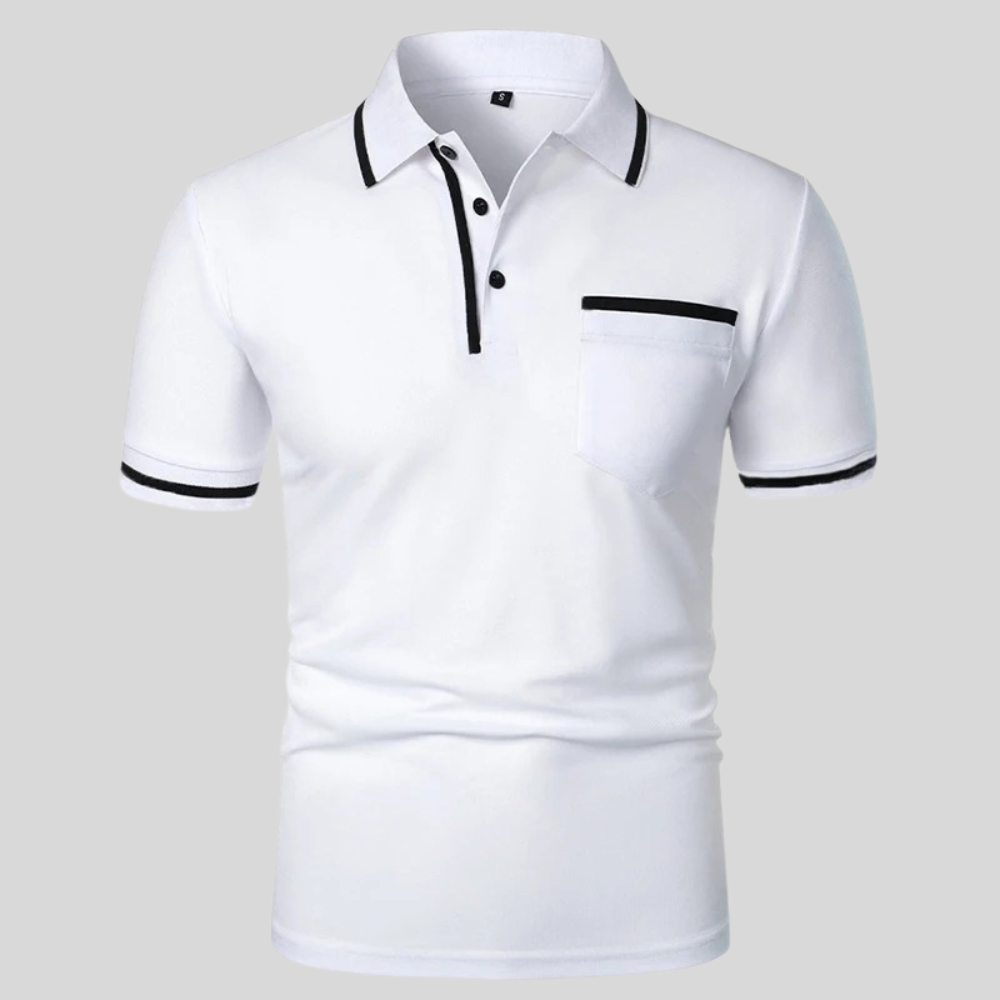 Polo homme à manches courtes avec poche