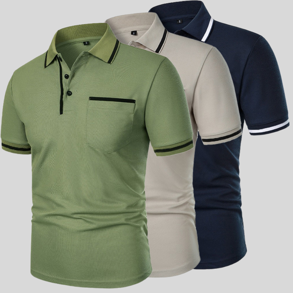 Polo homme à manches courtes avec poche