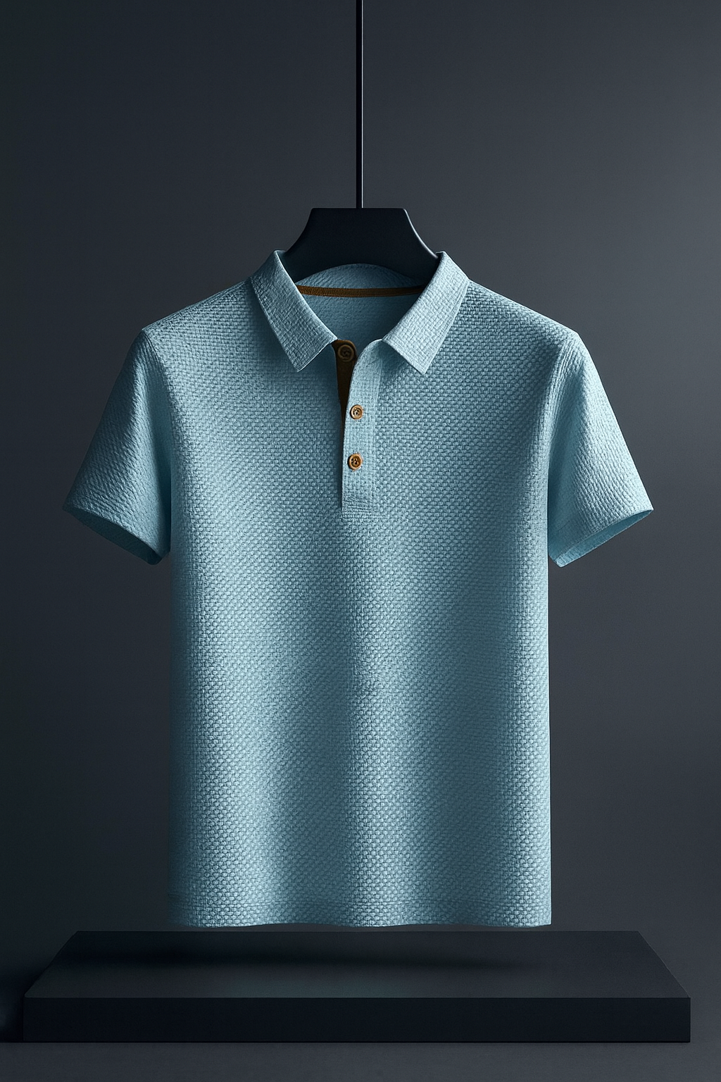 Polo homme texturé, manches courtes