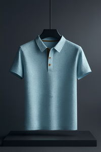 Polo homme texturé, manches courtes