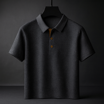 Polo homme texturé, manches courtes