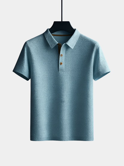 Polo homme texturé, manches courtes