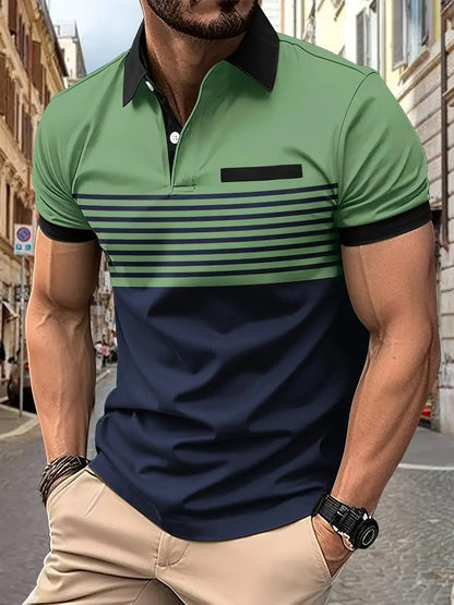 Polo respirant à rayures