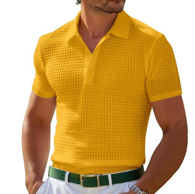 Polo texturé pour homme coupe classique